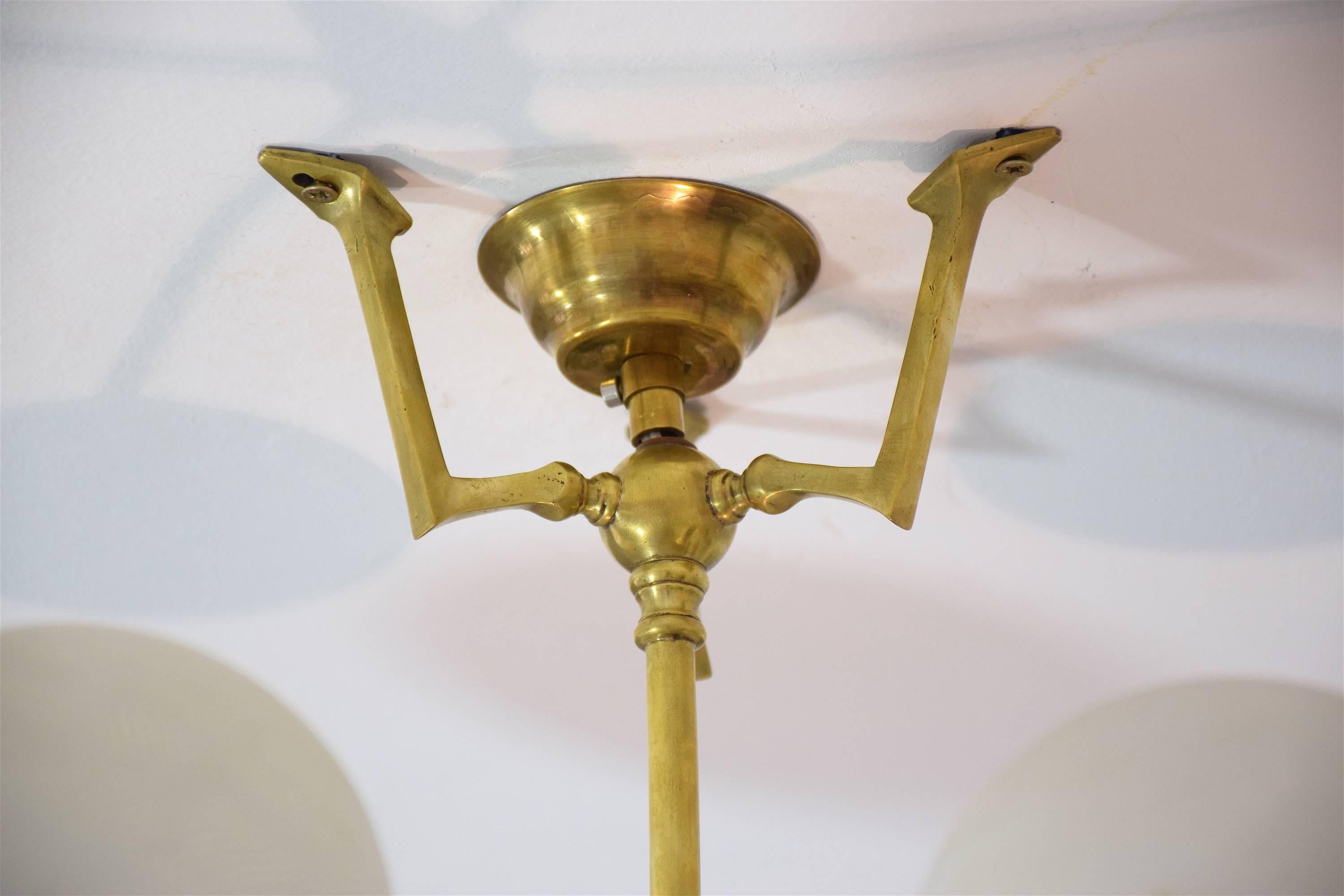 20th Century Italian Mid-Century Articulating Brass Spider Chandelier, 1950s