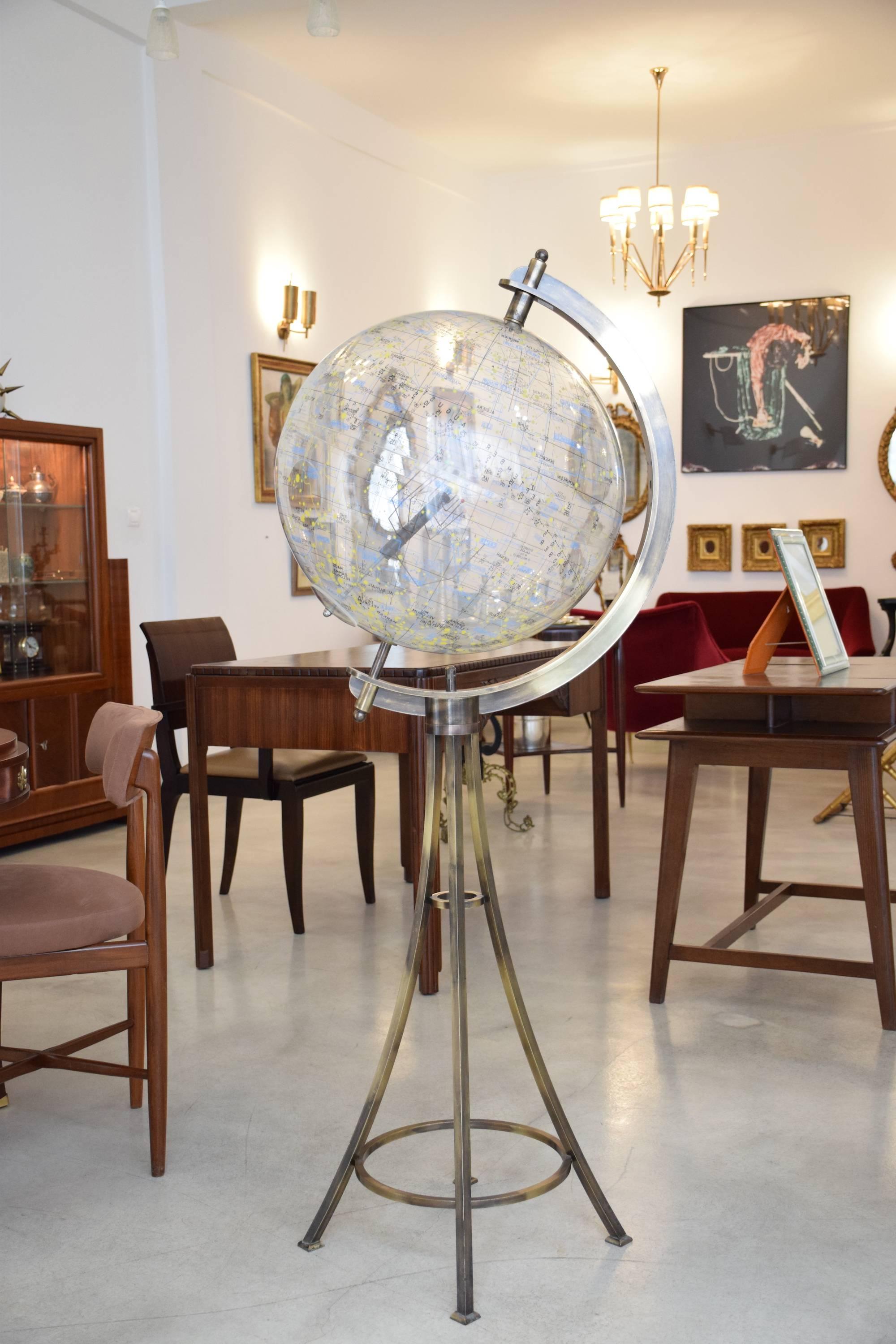This grand celestial globe was designed by Robert Farquhar (1932-2015) in Philadelphia in the late 1970s - a renowned American expert in planetary exploration, spacecraft design and celestial navigation who worked for NASA for over two decades and