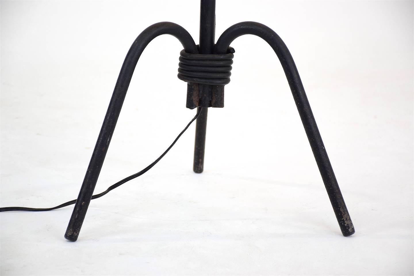 French Mid-Century Iron Floor Lamp by Jean Royère, 1940's  1