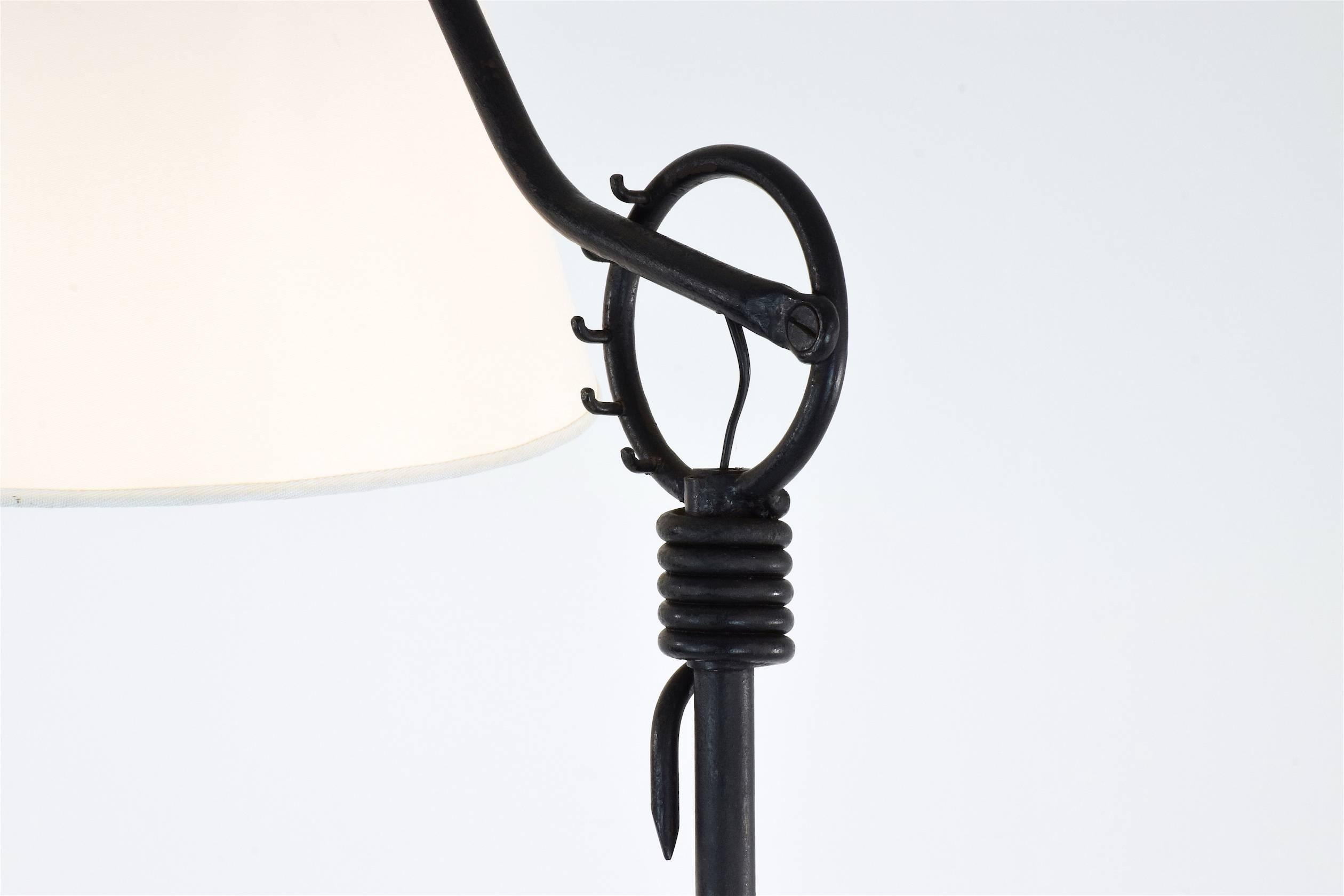20th Century French Mid-Century Iron Floor Lamp by Jean Royère, 1940's 