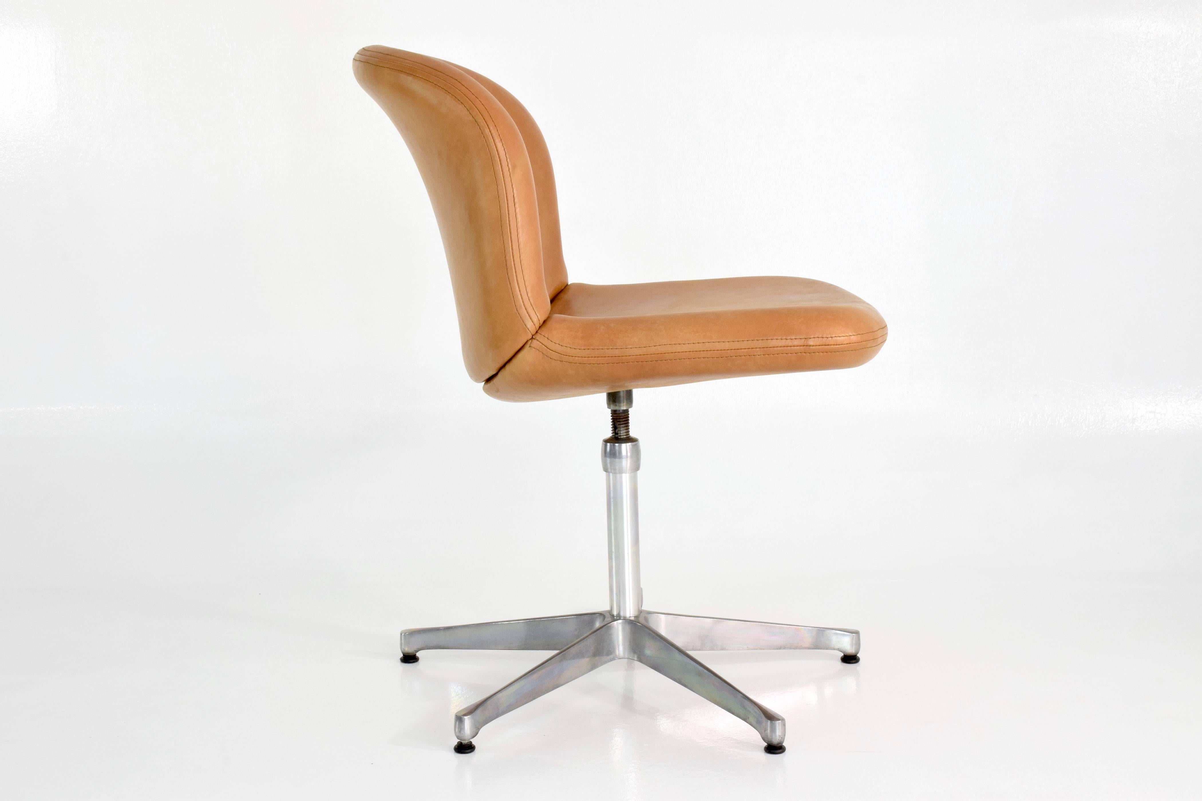 Polished Mid-Century Ico Parisi Desk Chairs for MIM, Italy, 1950s