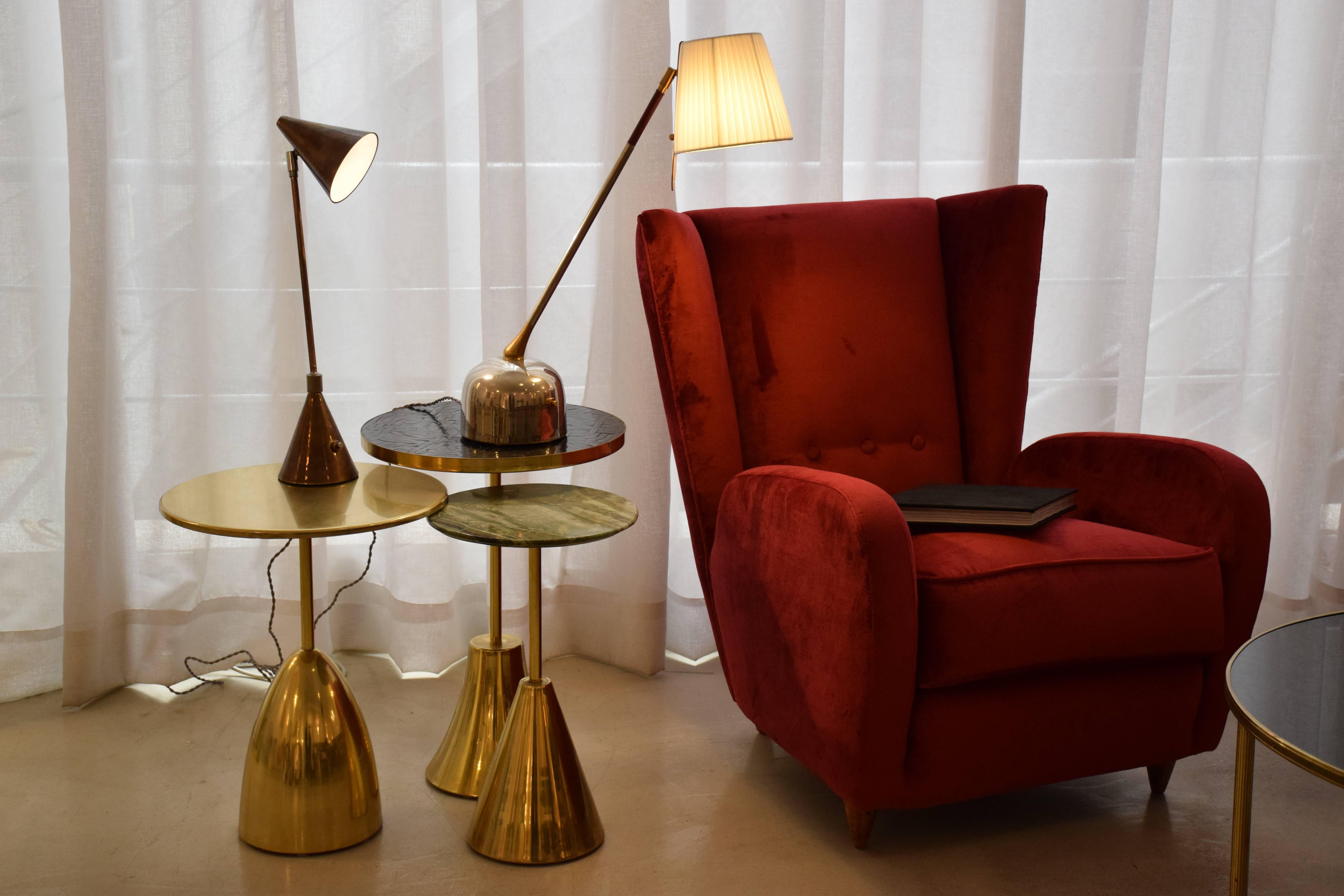 Evolution-I Contemporary Brass Table Lamp, Flow Collection 4