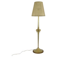 Lampadaire en verre de Murano à feuille d'or, signé Barovier & Toso, Venise, années 1950