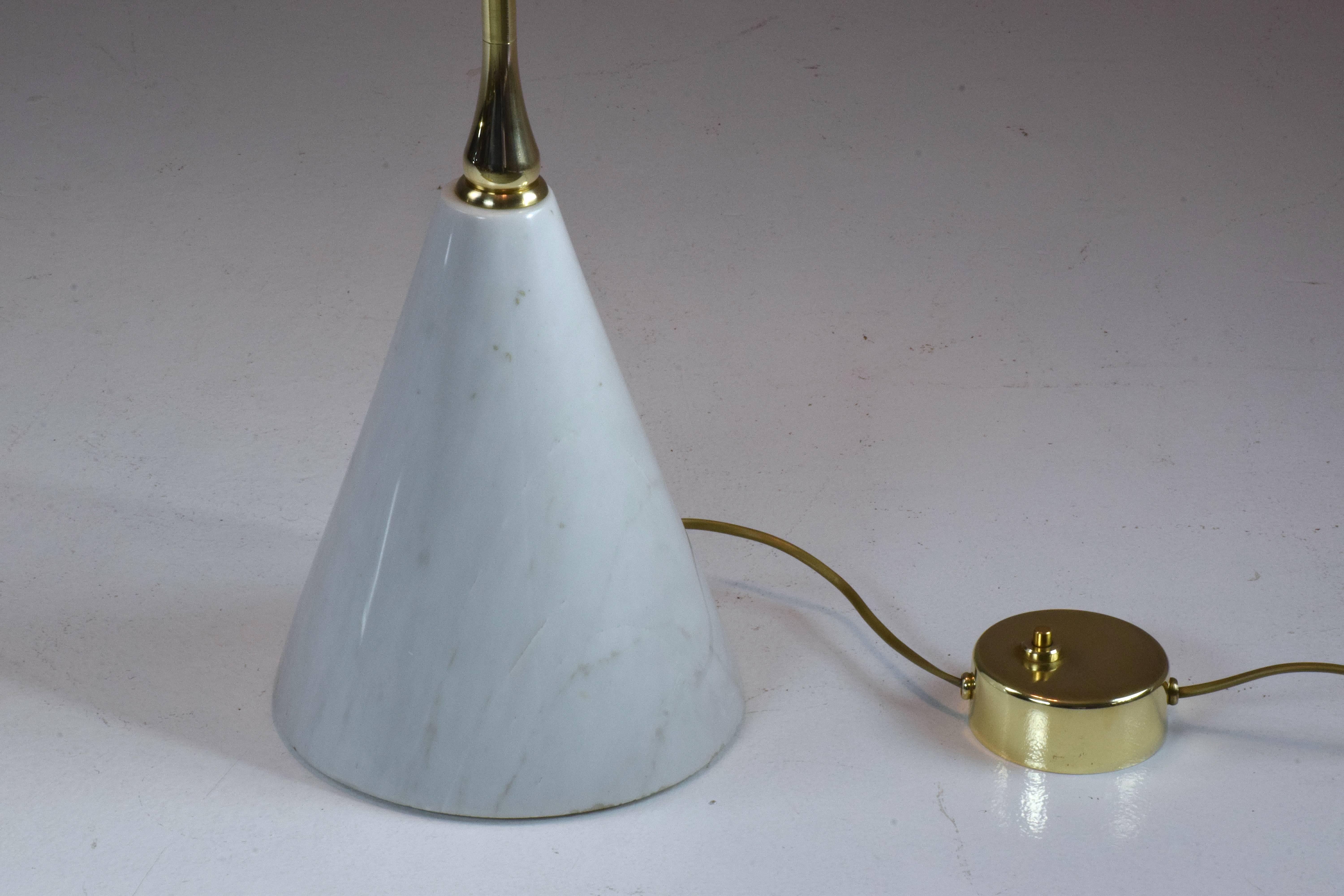 XXIe siècle et contemporain IDO.F3 lampadaire contemporain en laiton et marbre, collection Flow en vente