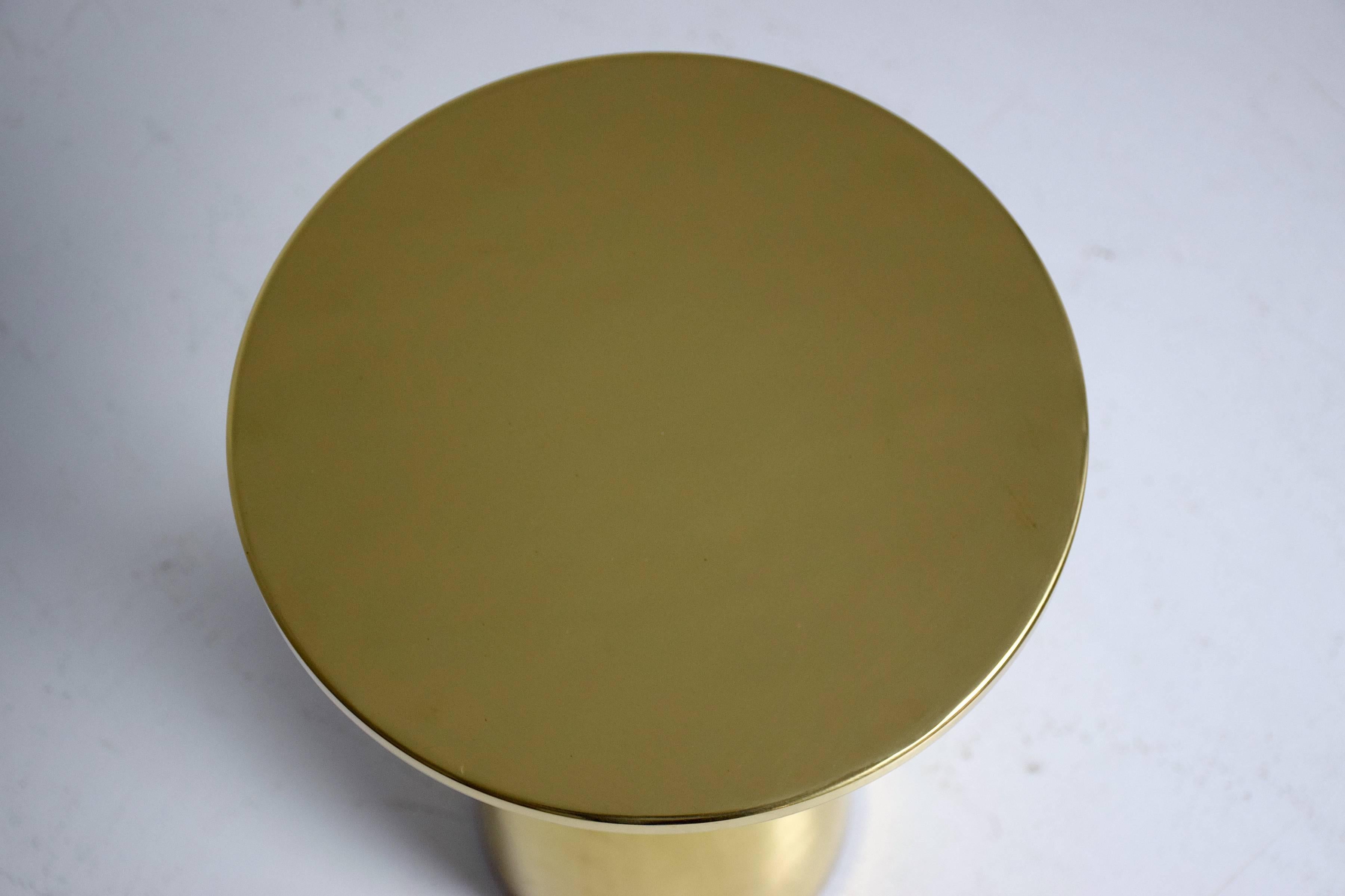  Pair of Or-Ora handcrafted brass side tables by Jonathan Amar Studio  For Sale 2