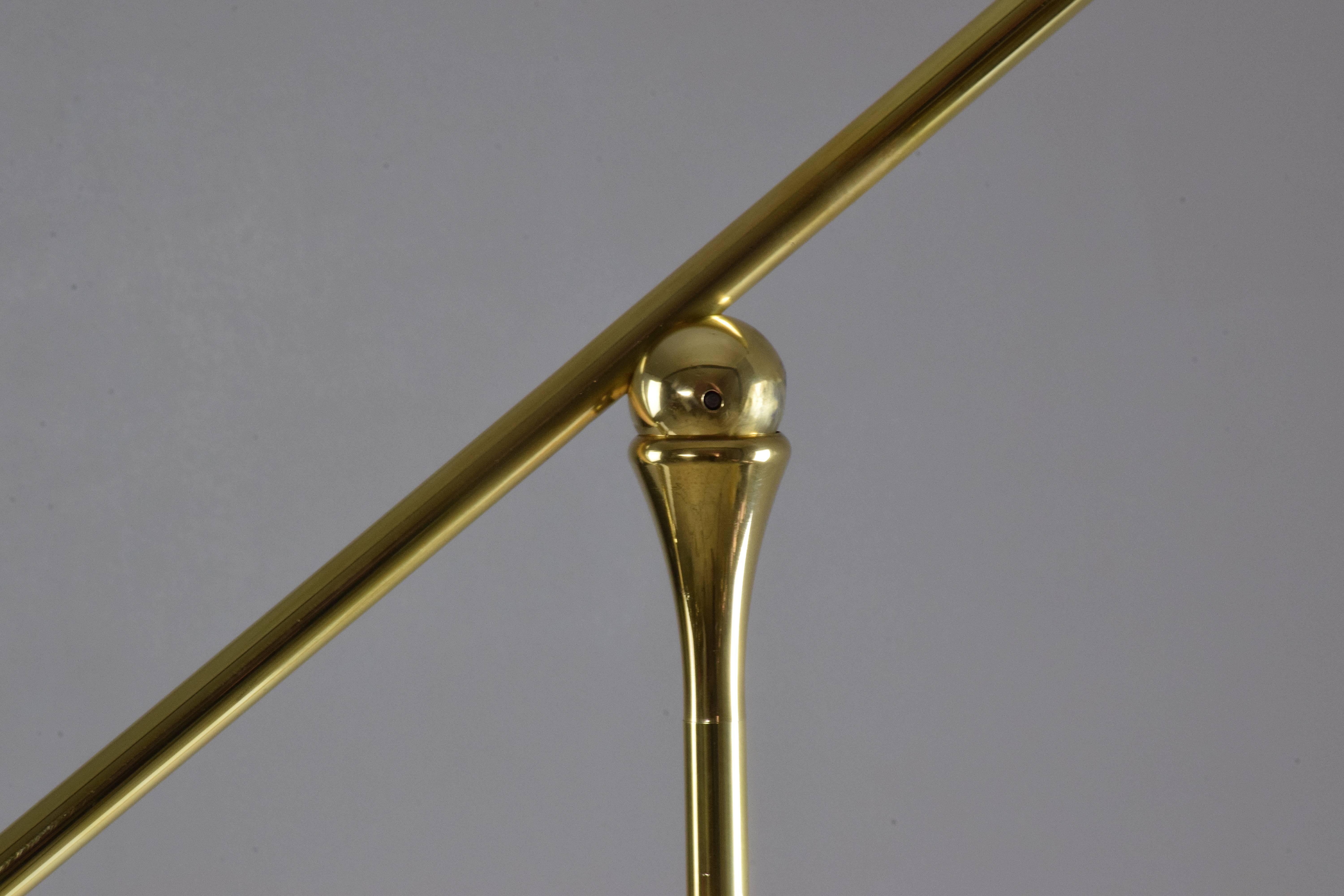 Brass Equilibrium.VIII Double Articulating Floor Lamp, Flow Collection 