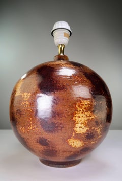 Lampada da tavolo moderna organica in castagno Haico Nitzsche, Danimarca, anni '70