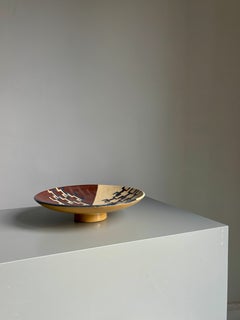 Vintage Ceramic Dish with Geometric Decor, circa 1980s