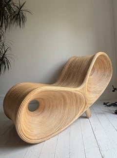 1980s Organic Modern Lounge Chair by Betty Cobonpue, Rattan & Reed