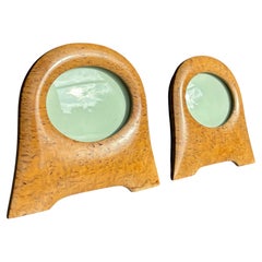 Art Nouveau Picture Frames Set in Lacquered Light Burl Wood, 1930s