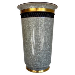 Vintage Royal Copenhagen Porcelain Vase, Crackle Glaze, Denmark, 1950s