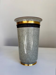 Vintage Royal Copenhagen Porcelain Vase, Crackle Glaze, Denmark, 1950s