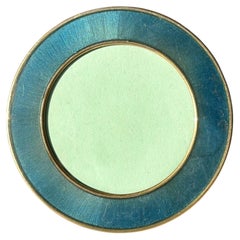 Silver Salimbeni (attr.) Green Enamel Picture Frame