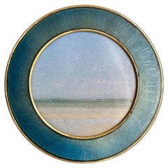 Silver Salimbeni (attr.) Green Enamel Picture Frame
