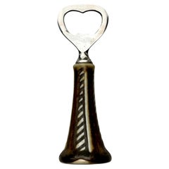 Apribottiglie vintage in ceramica Royal Copenhagen, marrone scuro, anni '60