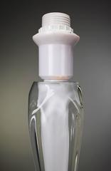 Flygsfors Weiße Sommerso-Tischlampen aus Kristall und Kristall, 1950er Jahre