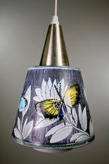 Colgante de cerámica sueca Tilgmans 1960 Mariposa floral orgánica