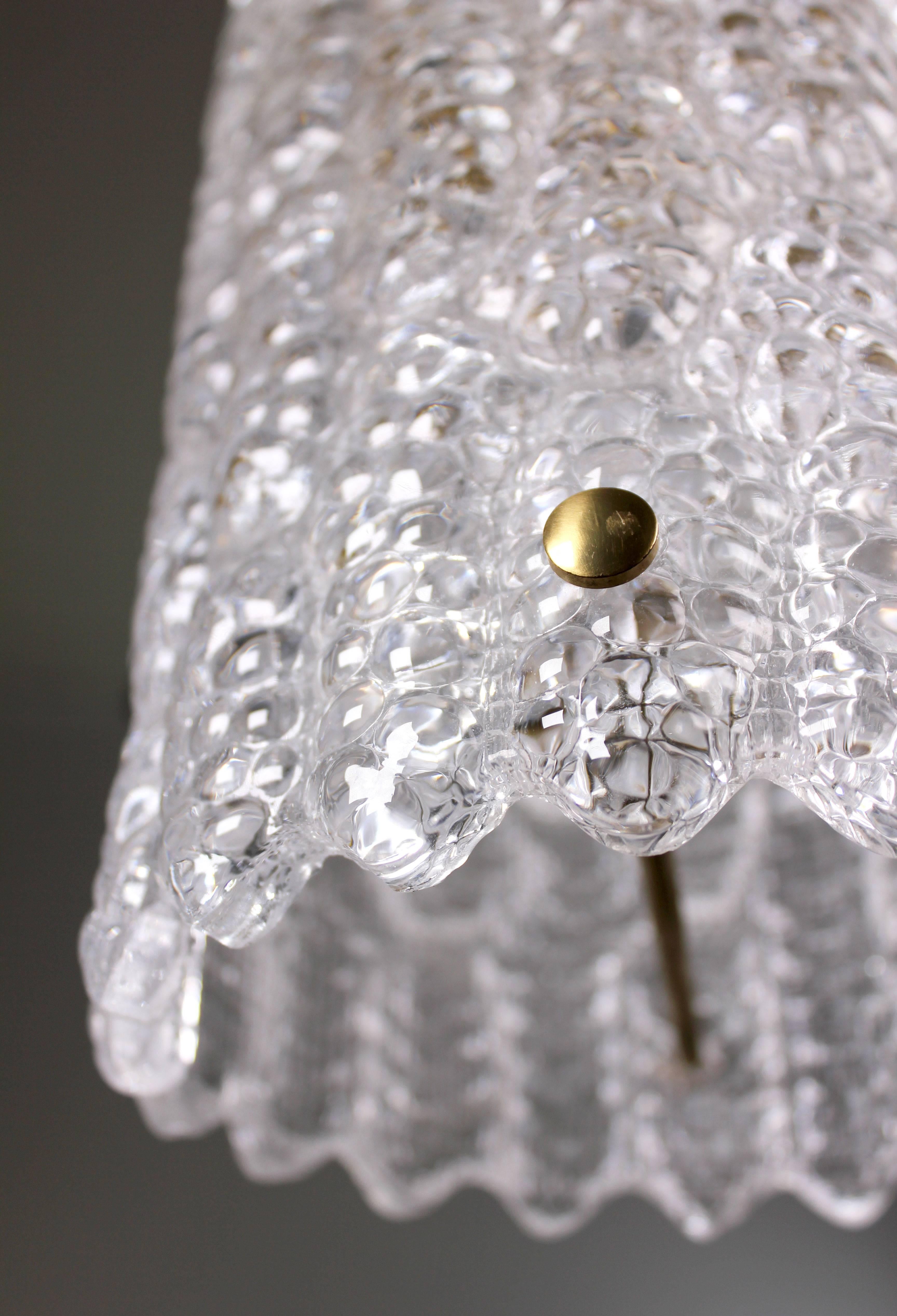 Swedish 1950s Fagerlund for Orrefors Crystal Cylinder Pendant, Sweden For Sale