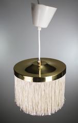 Hans Agne Jakobsson Sand Colored Silk Fringe Pendant, 1960s