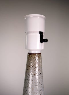 1950s Per Linnemann-Schmidt, Palshus Danish Modern Burgundy Stoneware Lamp