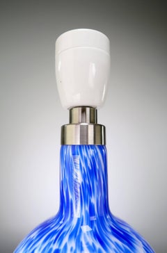 Michael Bang Opaline Glass Table Lamp, Royal Copenhagen, 1990
