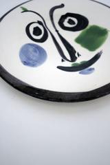 Ceramic Plate 'Visage n.197' by Pablo Picasso, Numbered 347/500