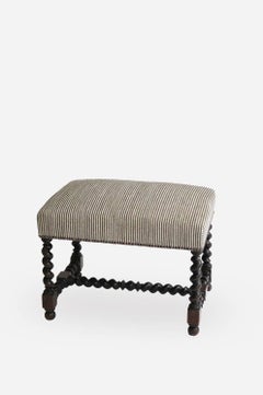 Antique French Reupholstered Ottoman