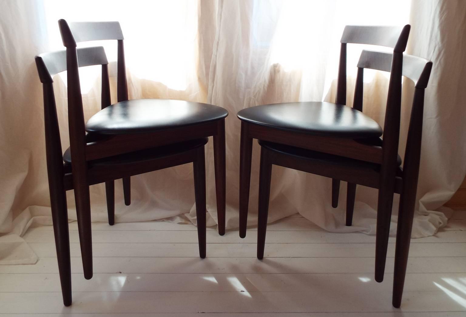 20th Century Hans Olsen for Frem Rojle Roundette Extending Dining Table and Four Chairs For Sale