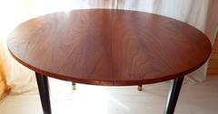 Midcentury Swedish Teak Extending Dining Table attributed to Nils Jonsson