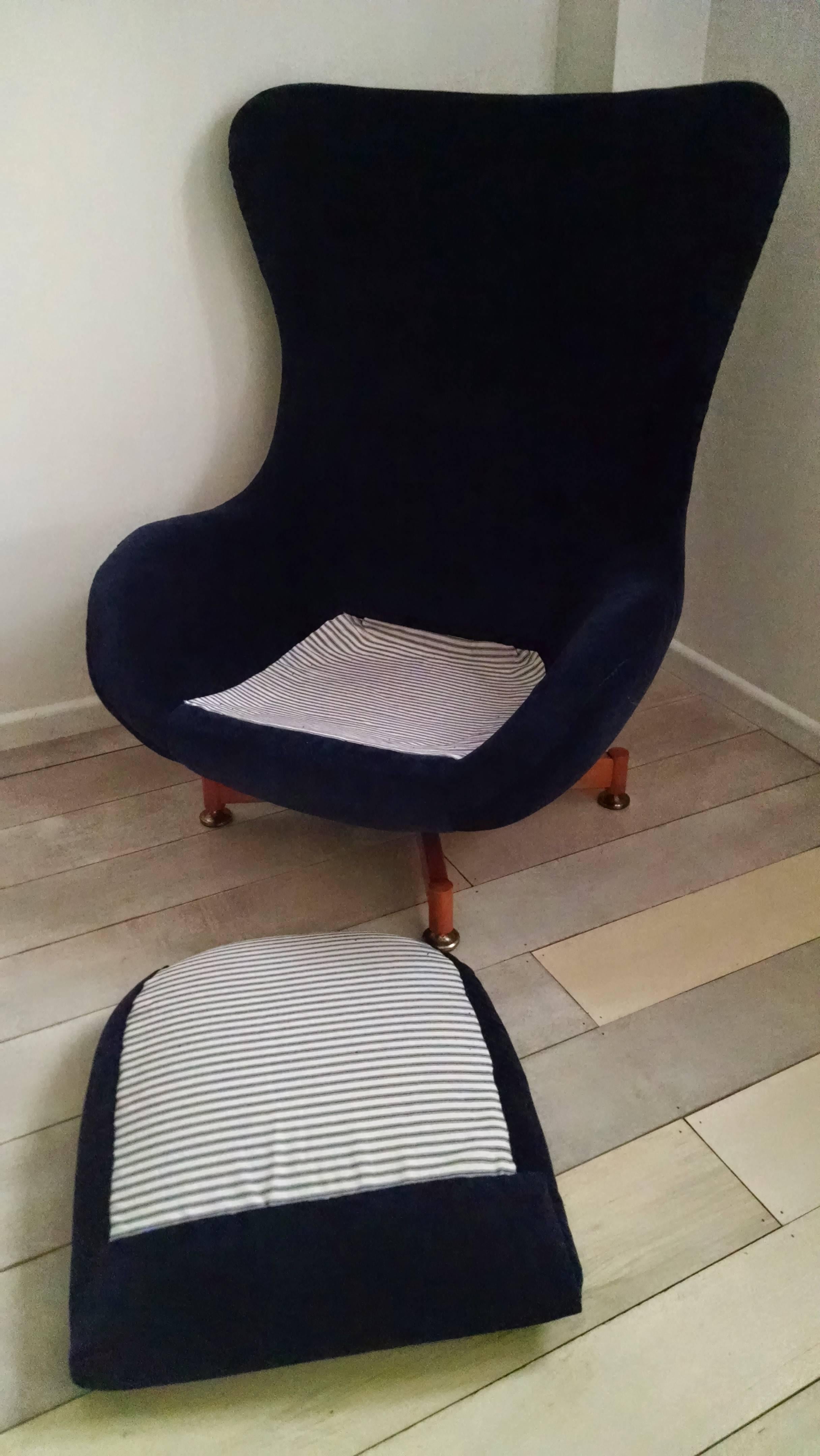 A statement chair that happens to be gorgeously comfortable to lounge in? Why yes! 
Let us introduce you to a rather smashing, original 1960s Revolving Chair with winged back, by Greaves and Thomas of Bond Street. 

Be assured that this chair is