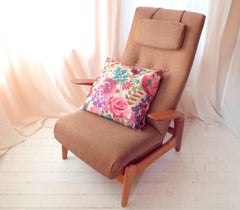 1960s Gimson & Slater Rock'n'rest Lounge Chair with Original Twill Upholstery