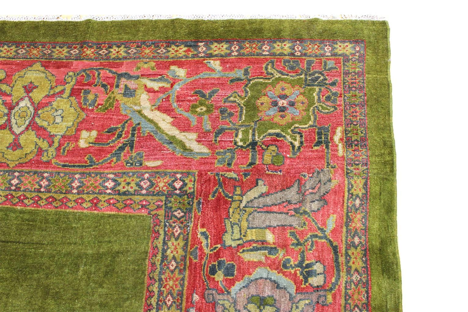 Hand-Woven Persian Sultanabad Carpet