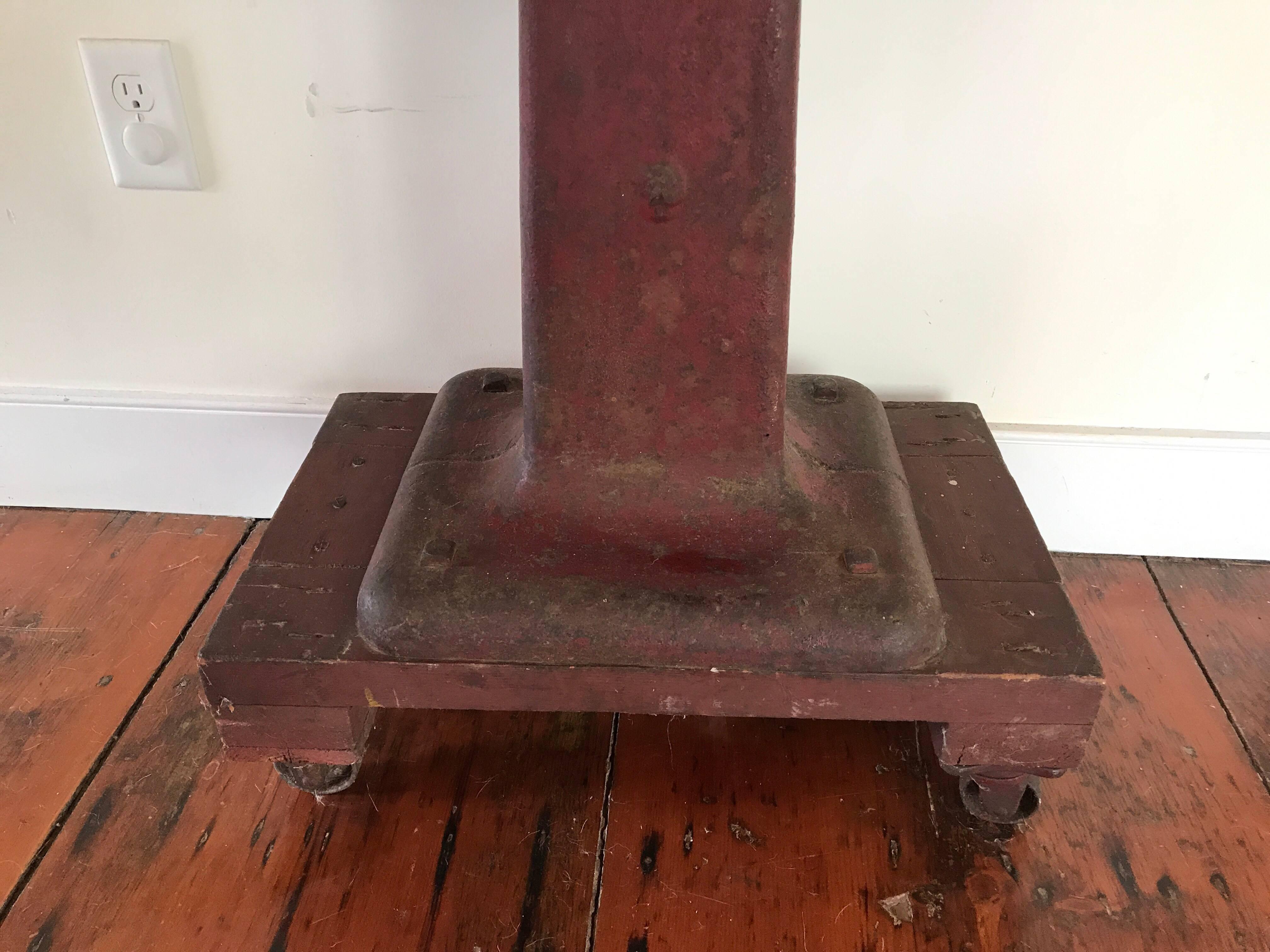 Industrial Steel Empire Style Console Table In Excellent Condition For Sale In Stockton, NJ