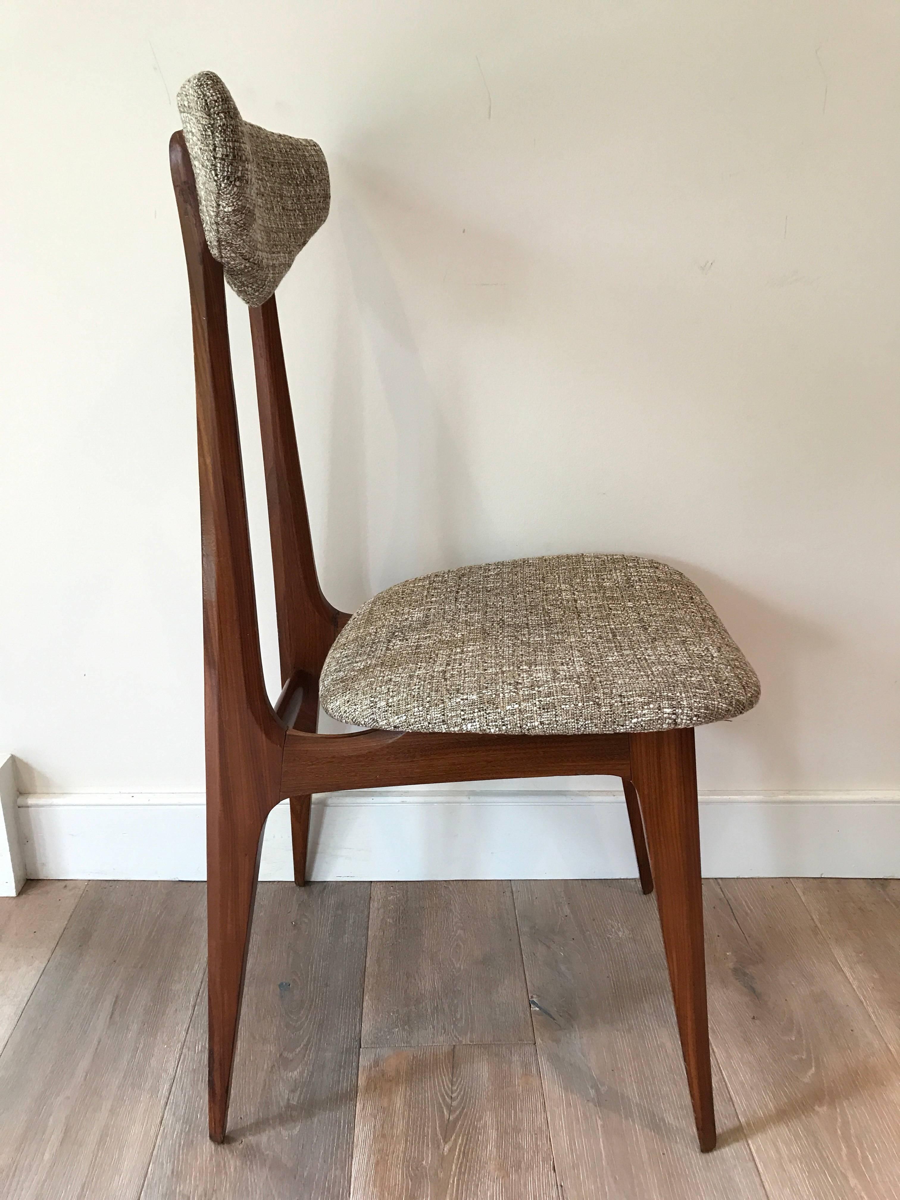 Mid-Century Modern Set of Eight Dining Chairs Attributed to Ico Parisi For Sale