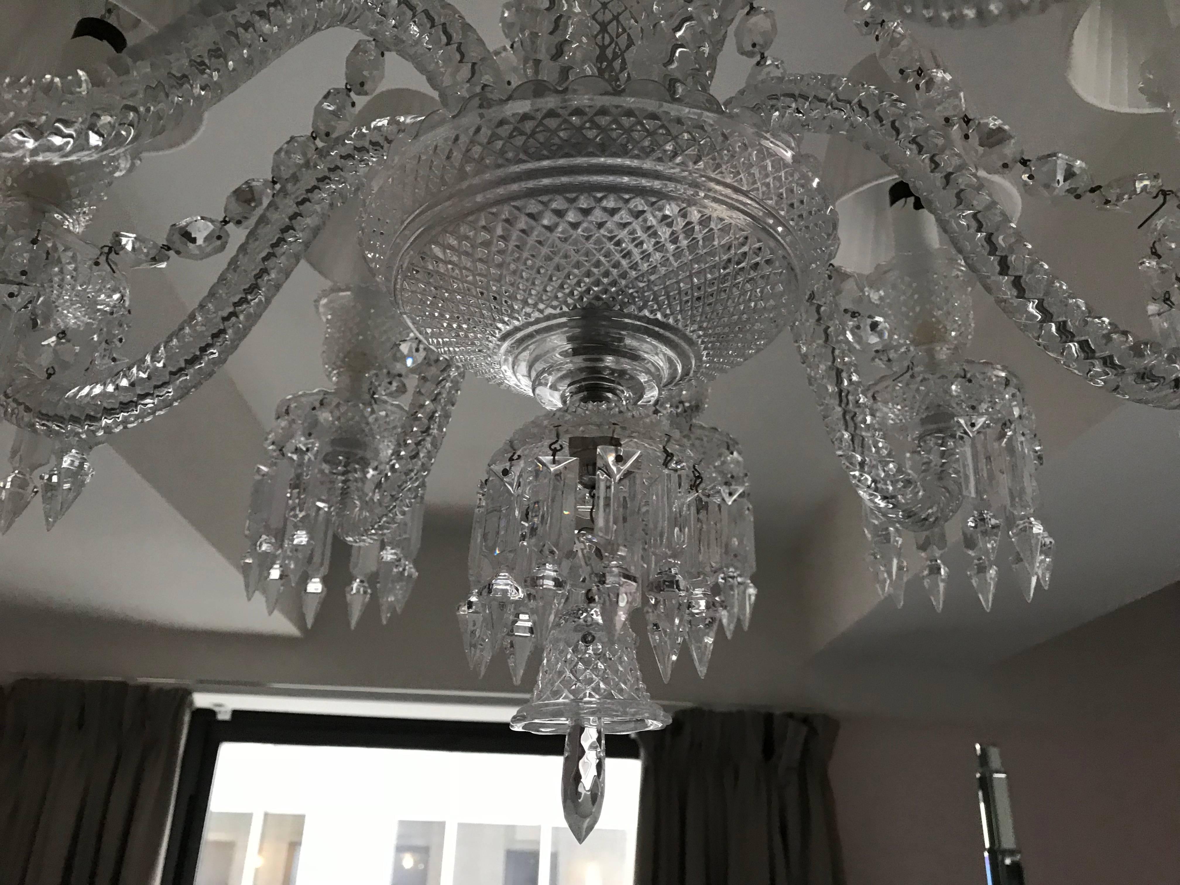 Baccarat Zenith Eight-Light Chandelier  In Excellent Condition In Stockton, NJ