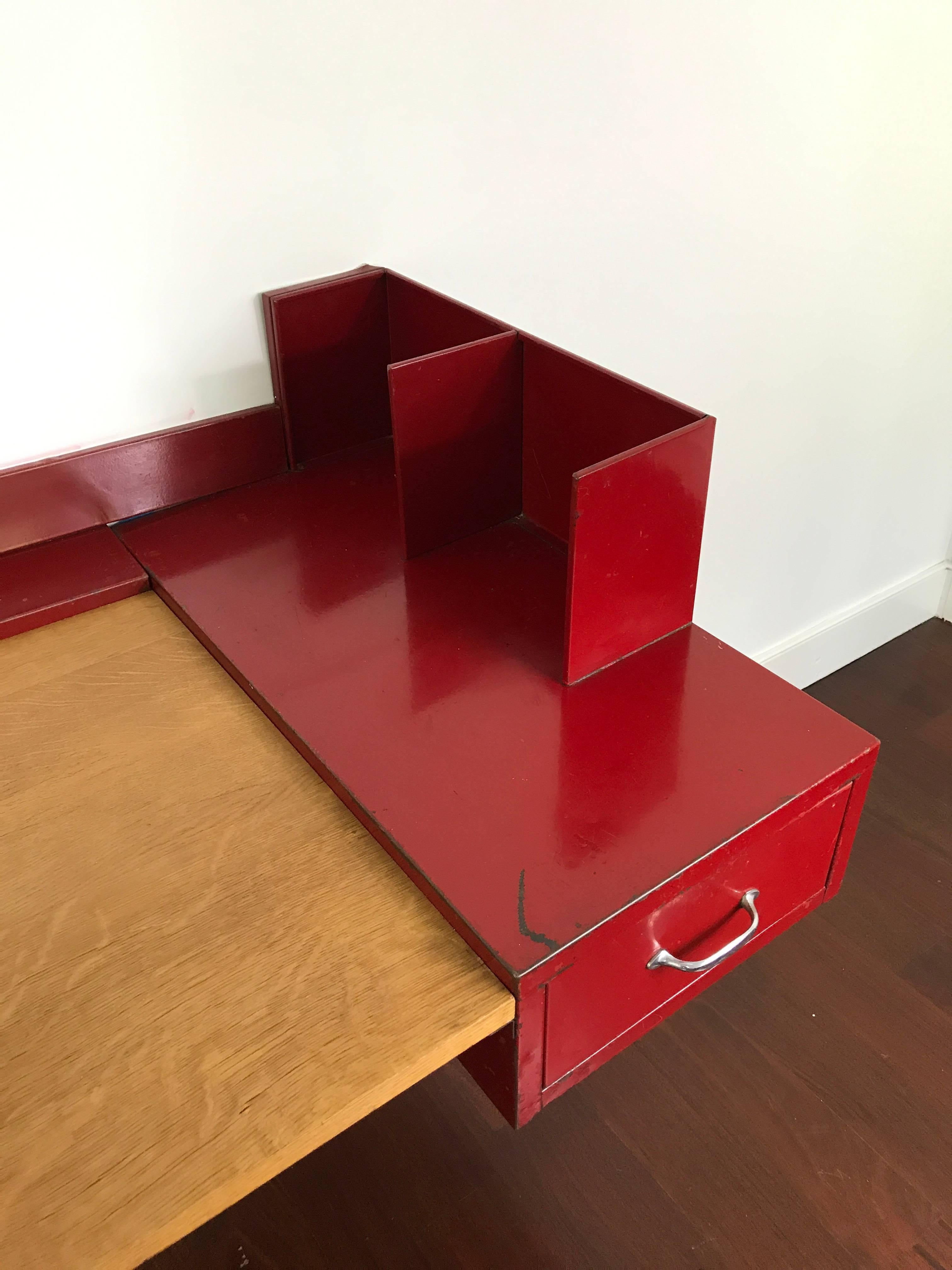 Mid-Century Modern Jean Prouvé Wall-Mounted Desk