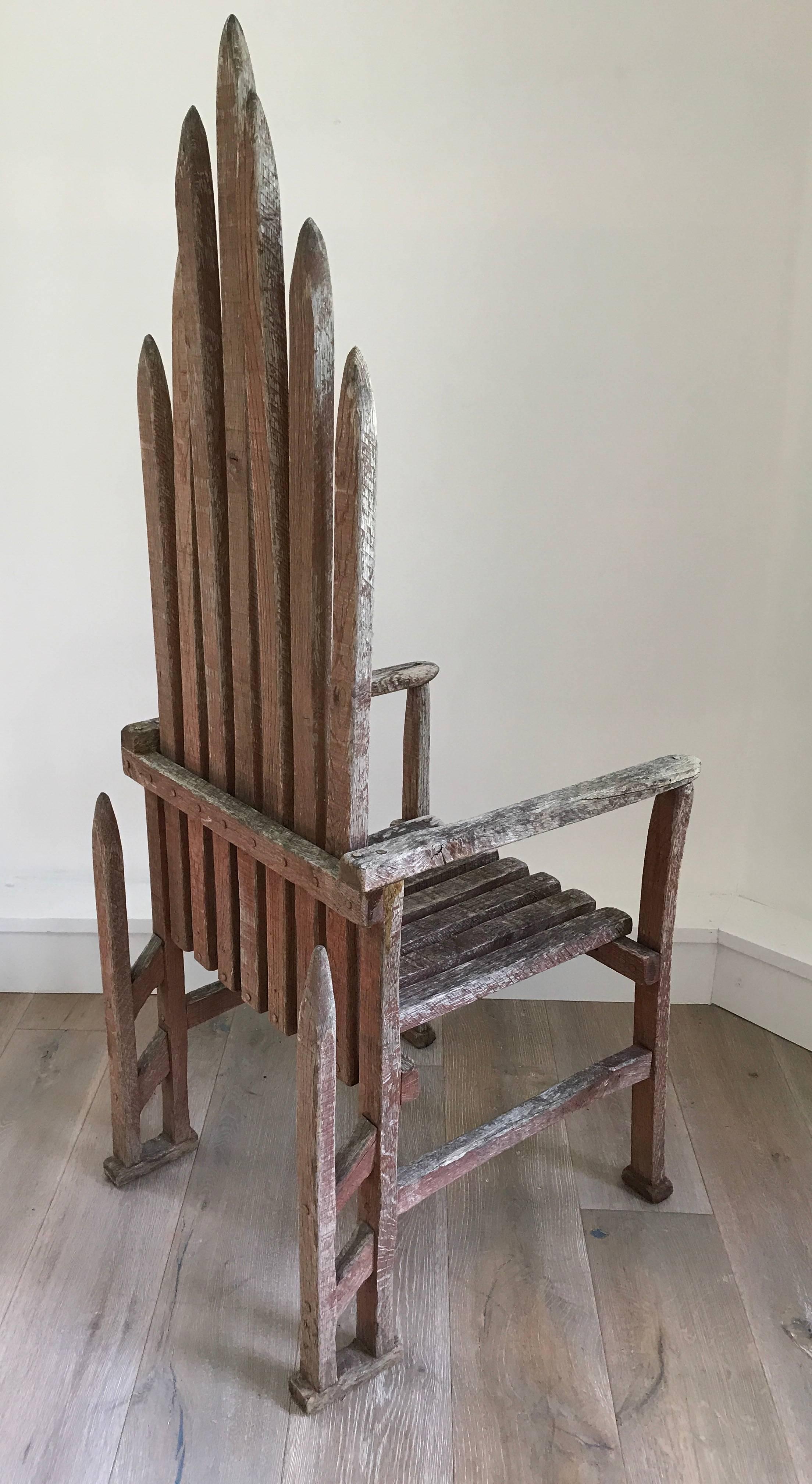 American Folk Art Armchair In Excellent Condition For Sale In Stockton, NJ
