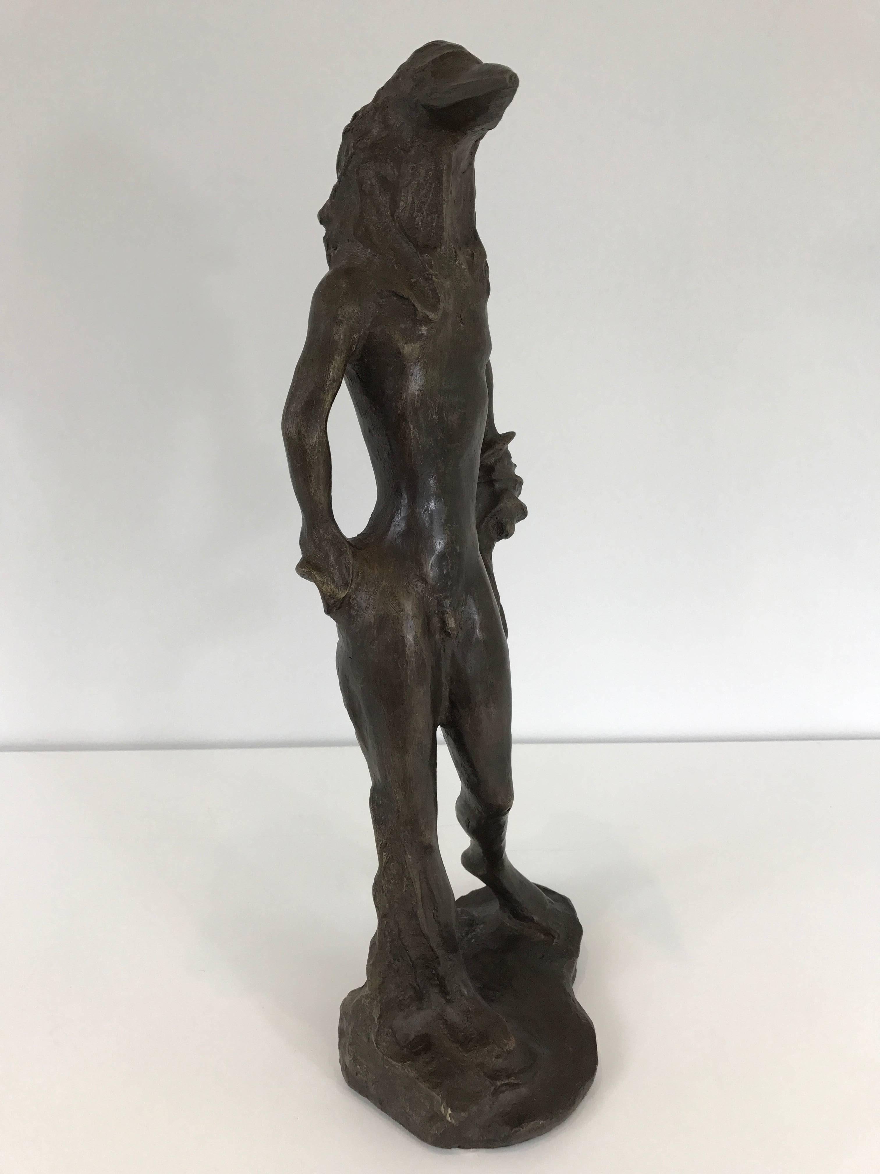 Excellent mid-20th century Birdman bronze sculpture after Salvador Dali.