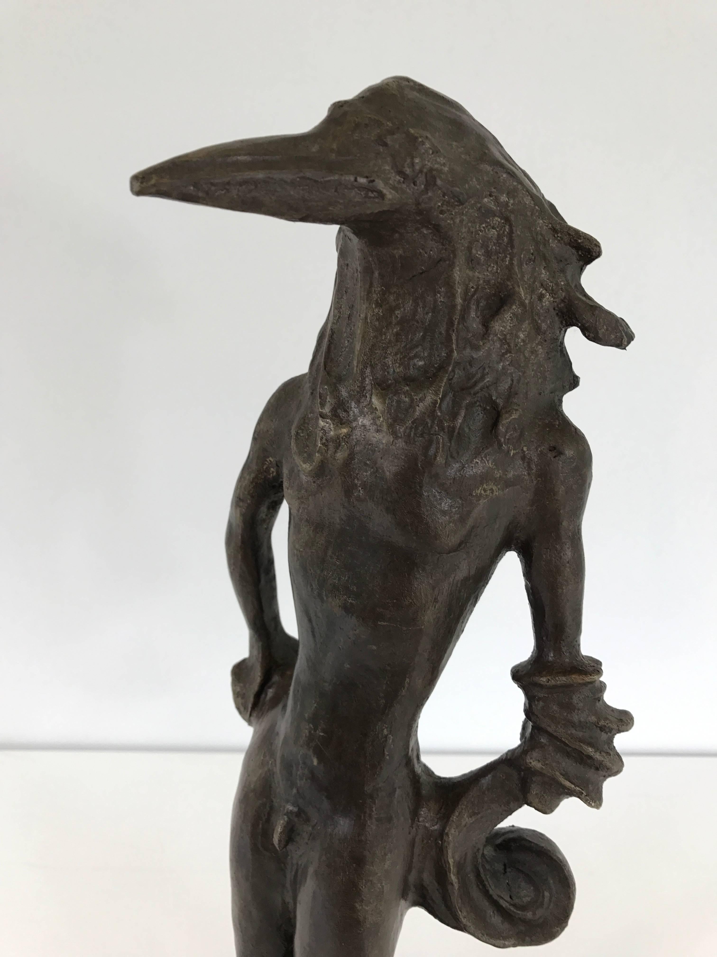 Salvador Dali Birdman Bronze Sculpture In Excellent Condition In Stockton, NJ