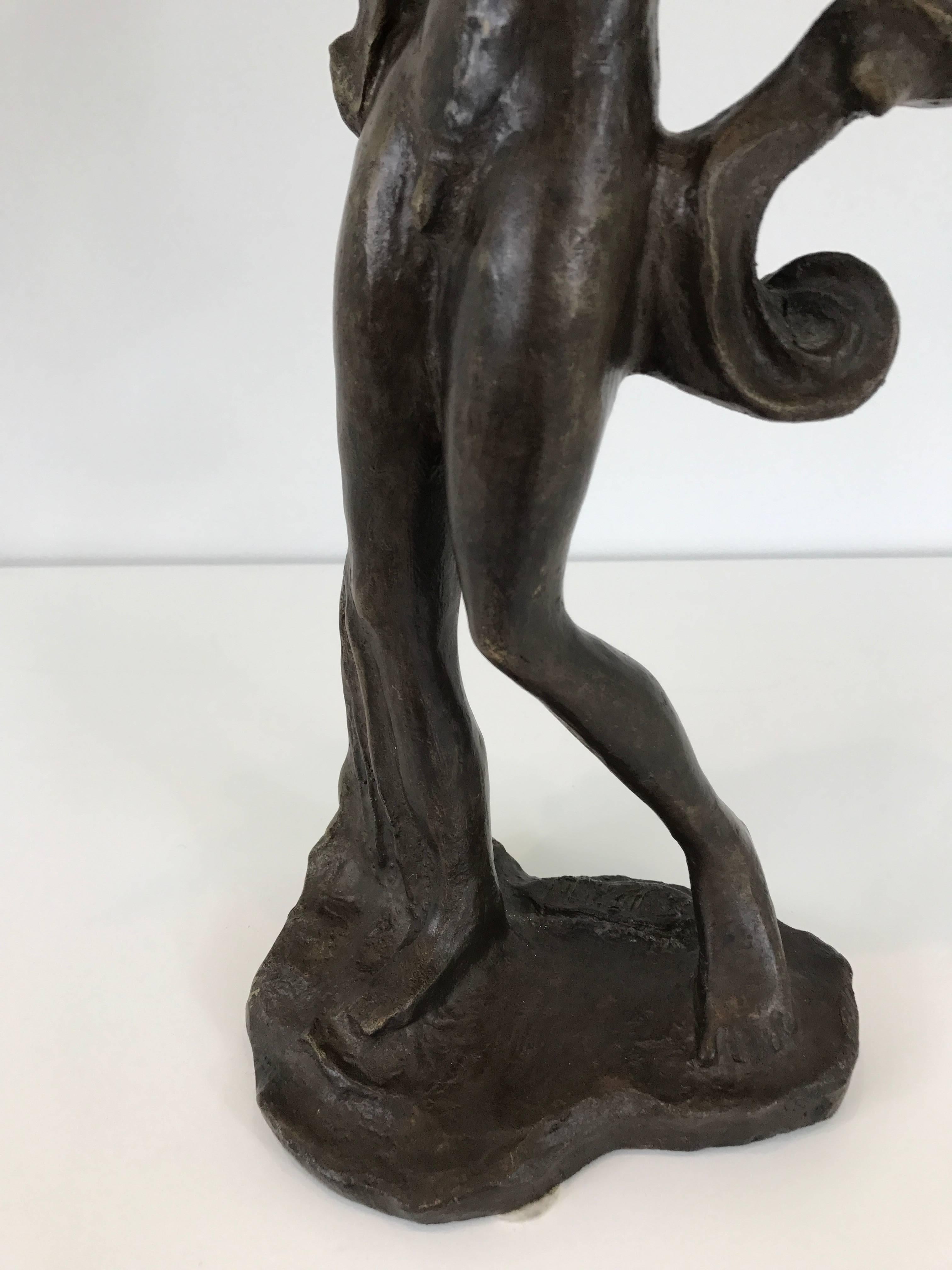 20th Century Salvador Dali Birdman Bronze Sculpture