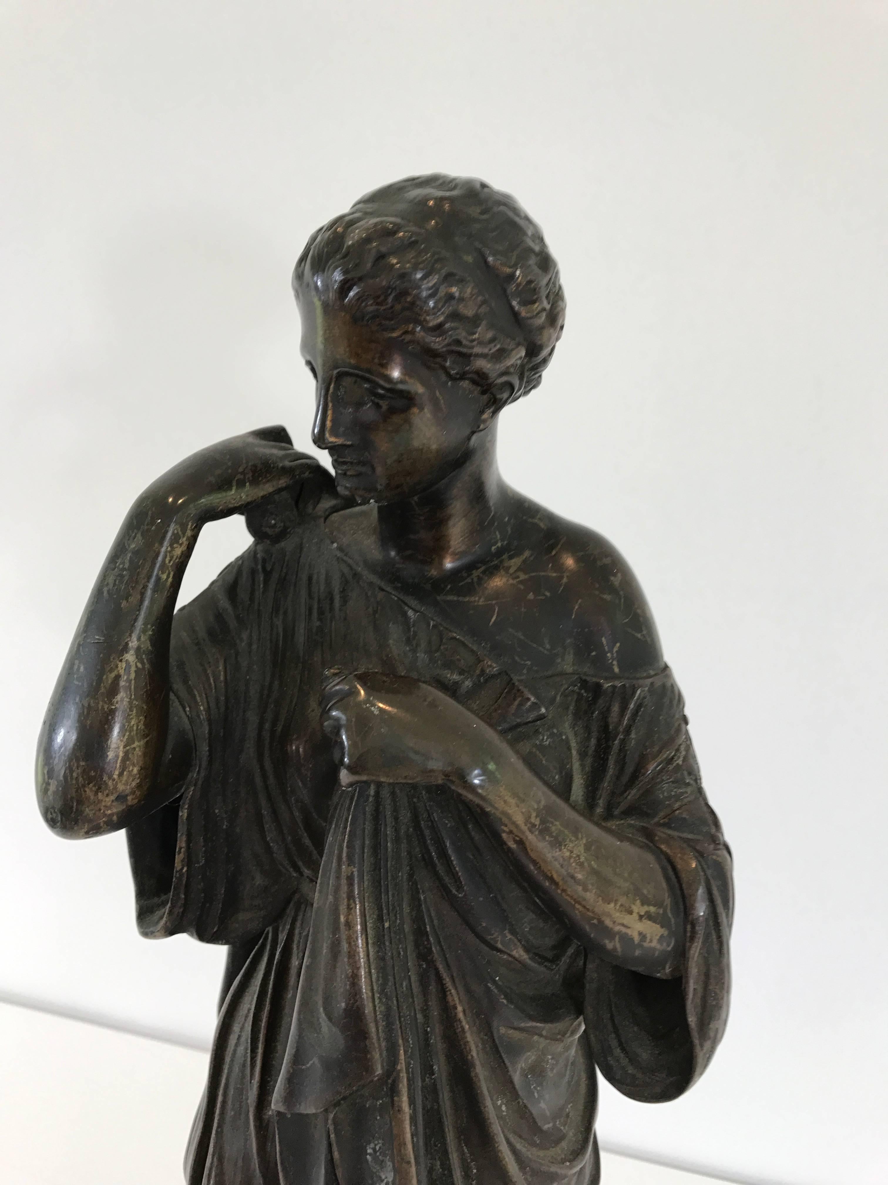 Grand Tour Bronzefigur der Diana aus dem 19. Jahrhundert im Angebot 1