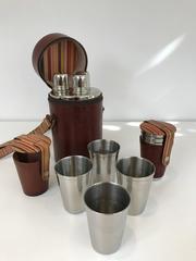 Limited Edition Paul Smith Traveling Flask Set and Julep Cups