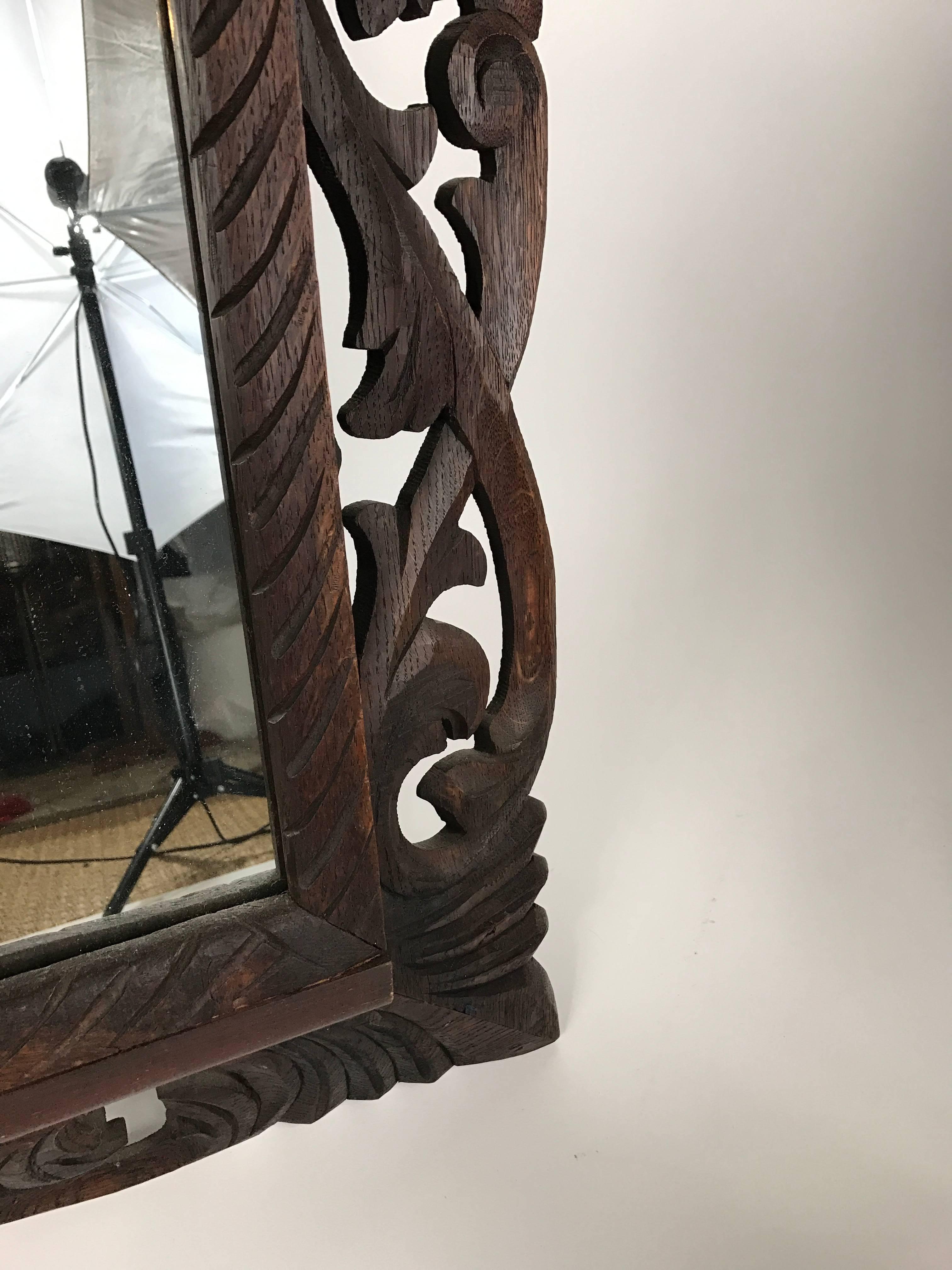 19th Century French Carved Mirror In Excellent Condition In Stockton, NJ