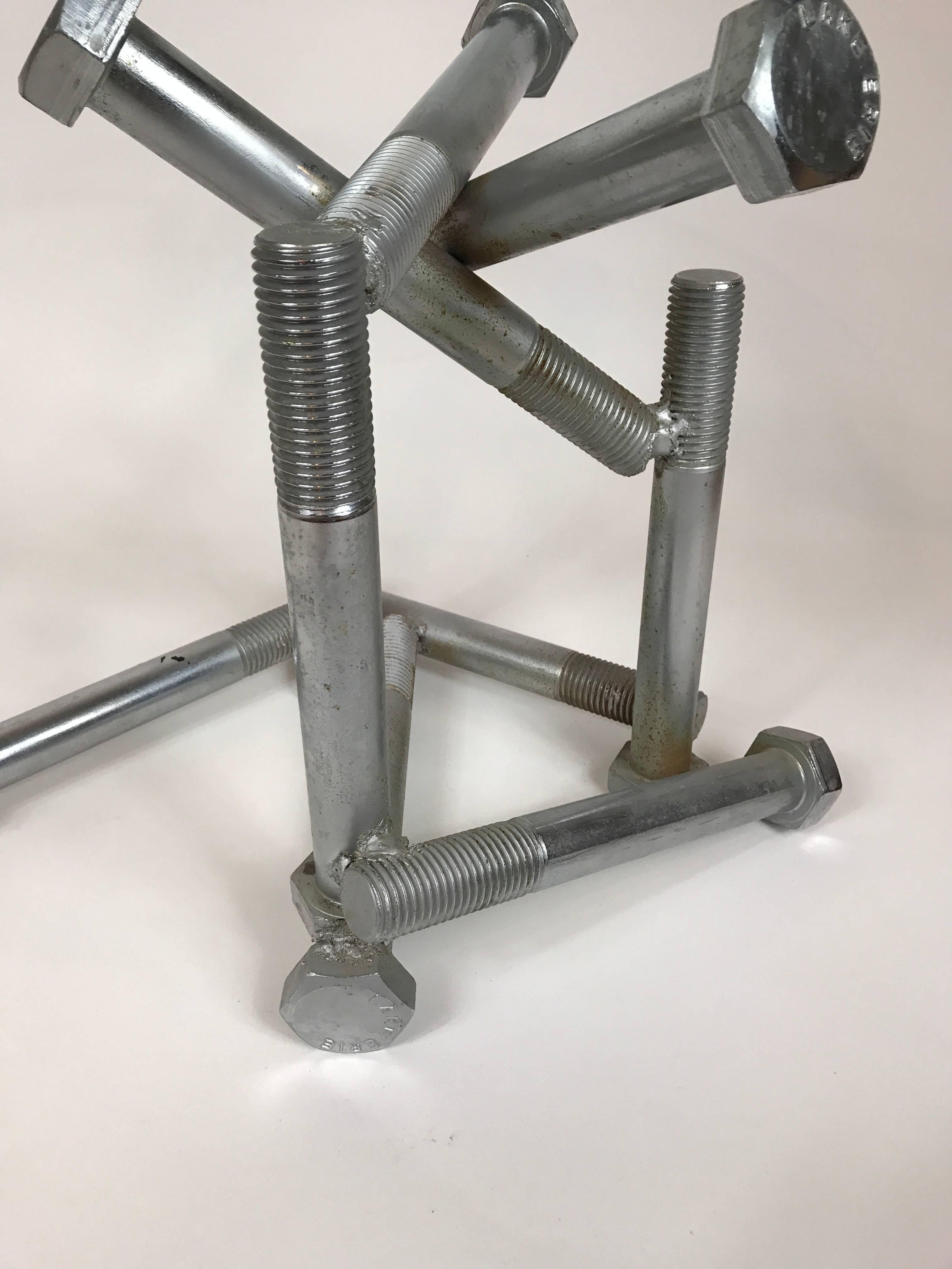20th Century Industrial Steel Bolt Table