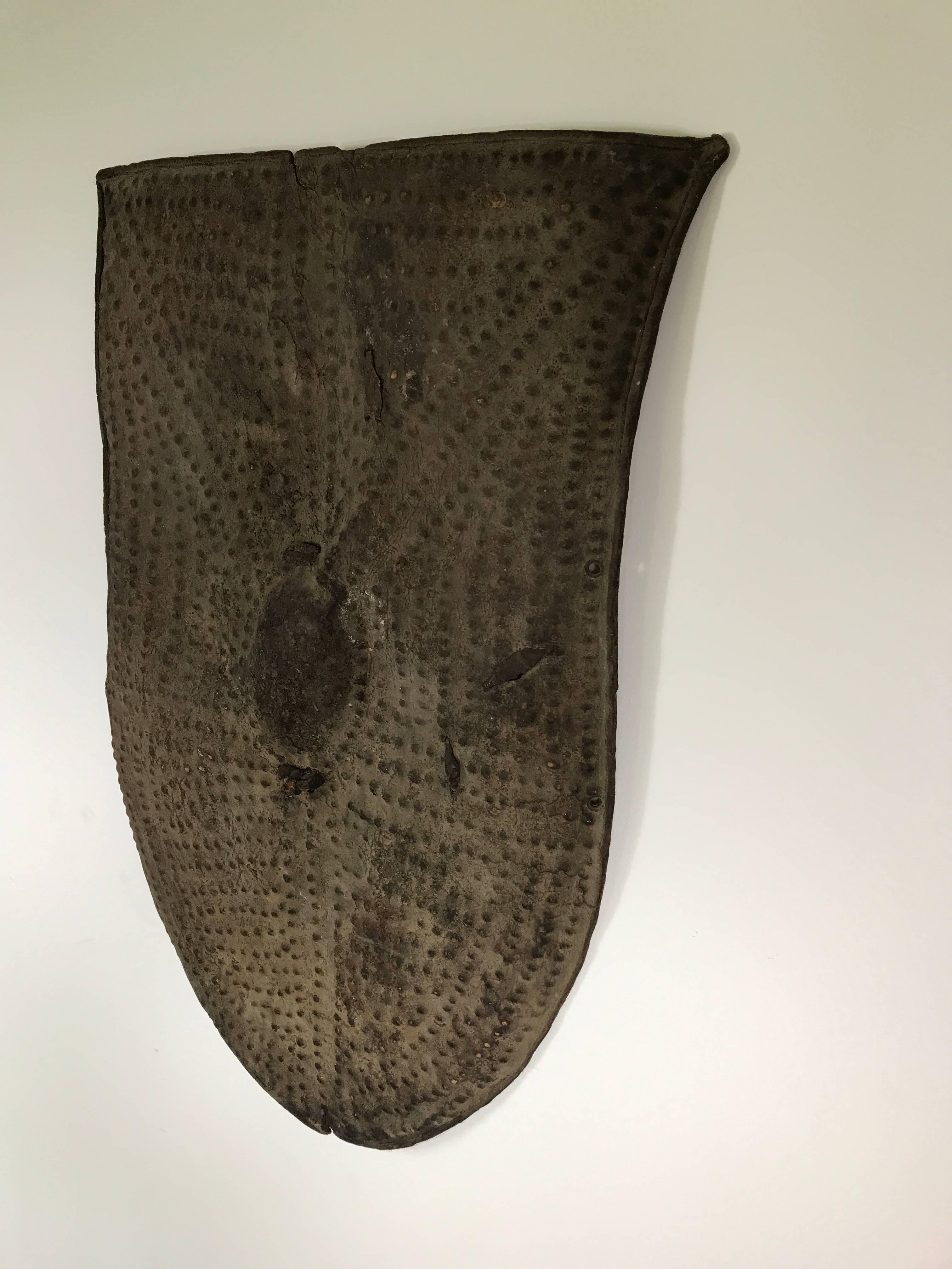 African rhinoceros hide shield from the Wandala of Cameroon.