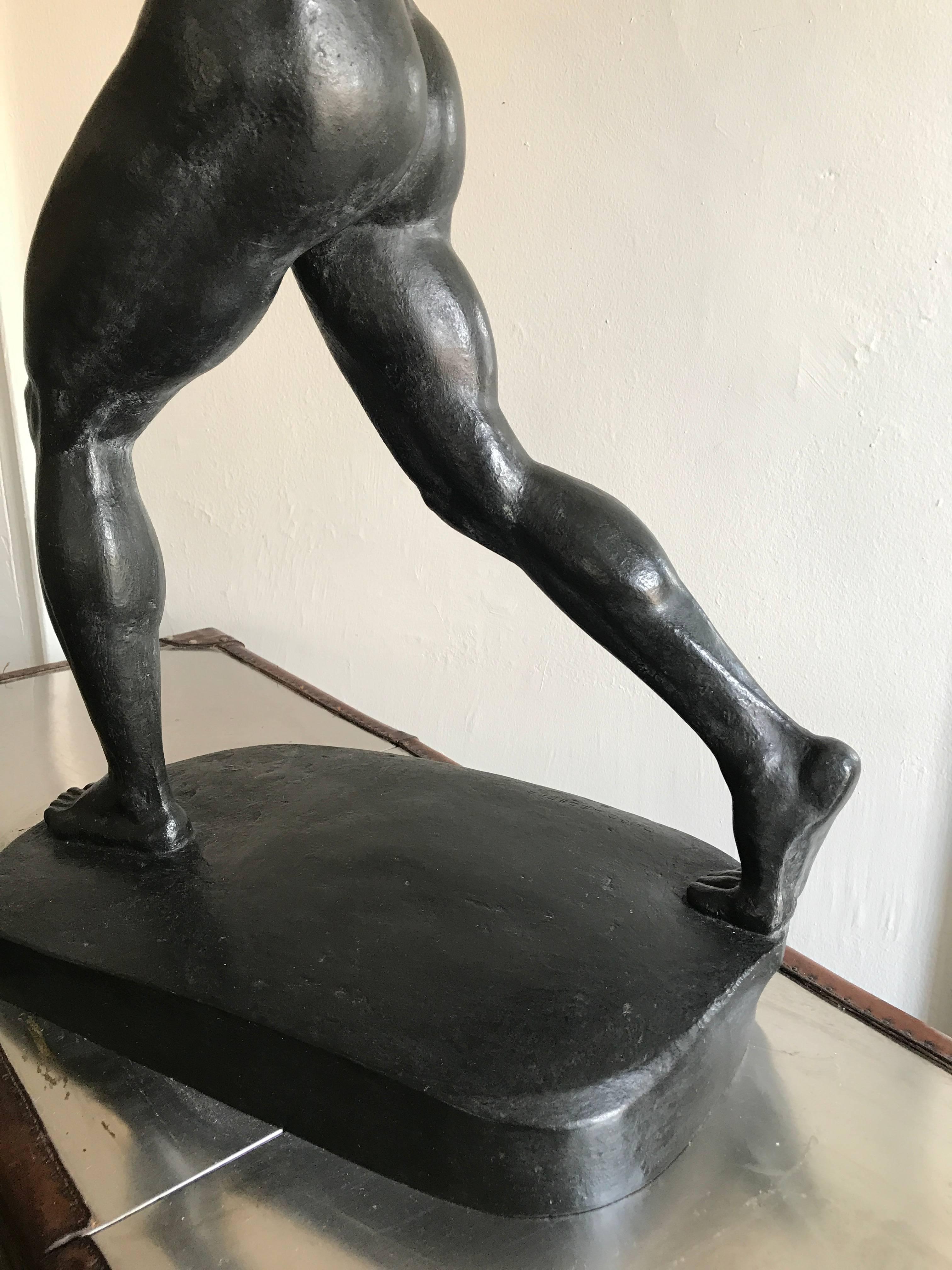 20th Century Hugo Lederer Art Deco Bronze of Archer