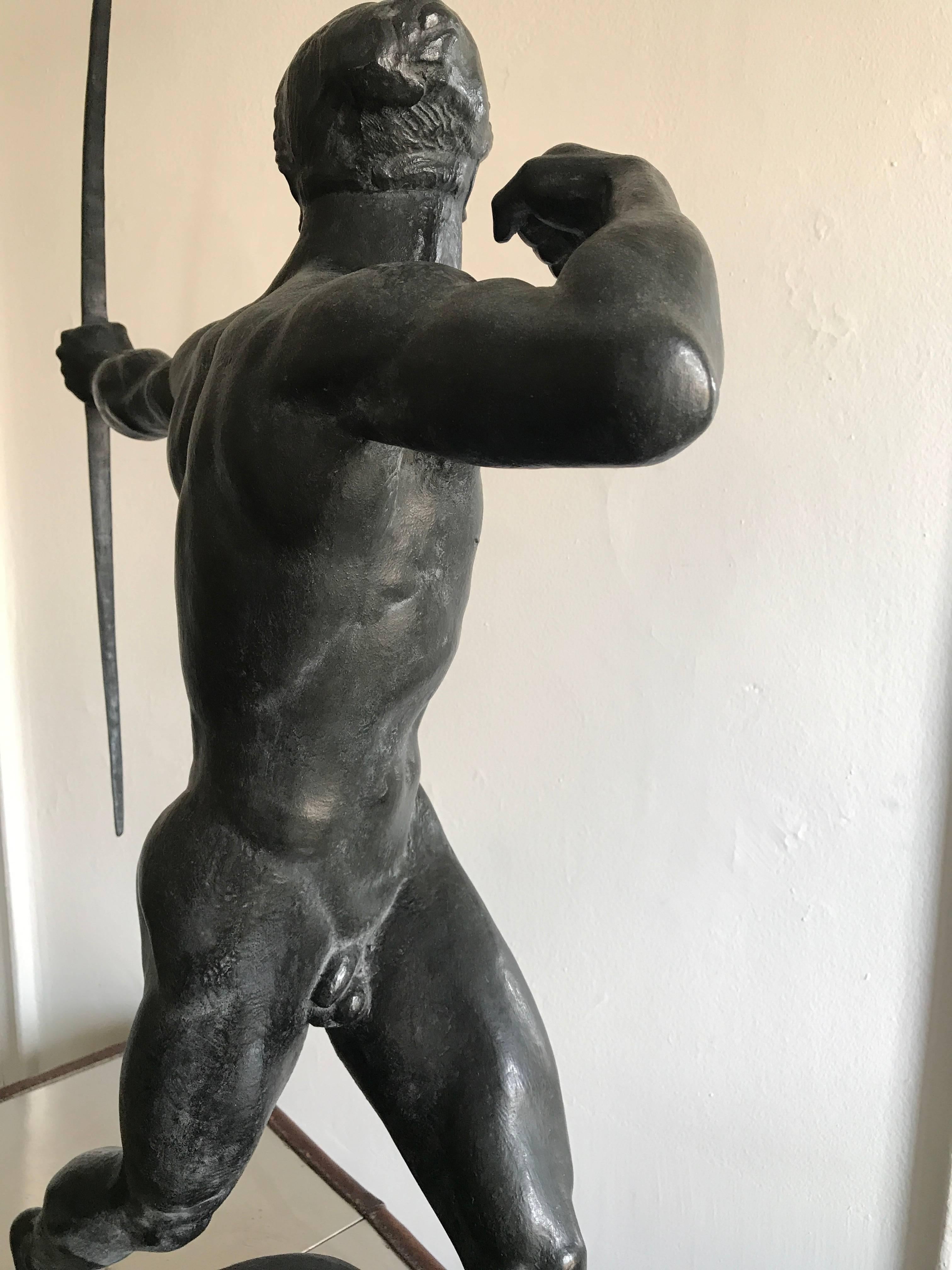 Hugo Lederer Art Deco Bronze of Archer 2