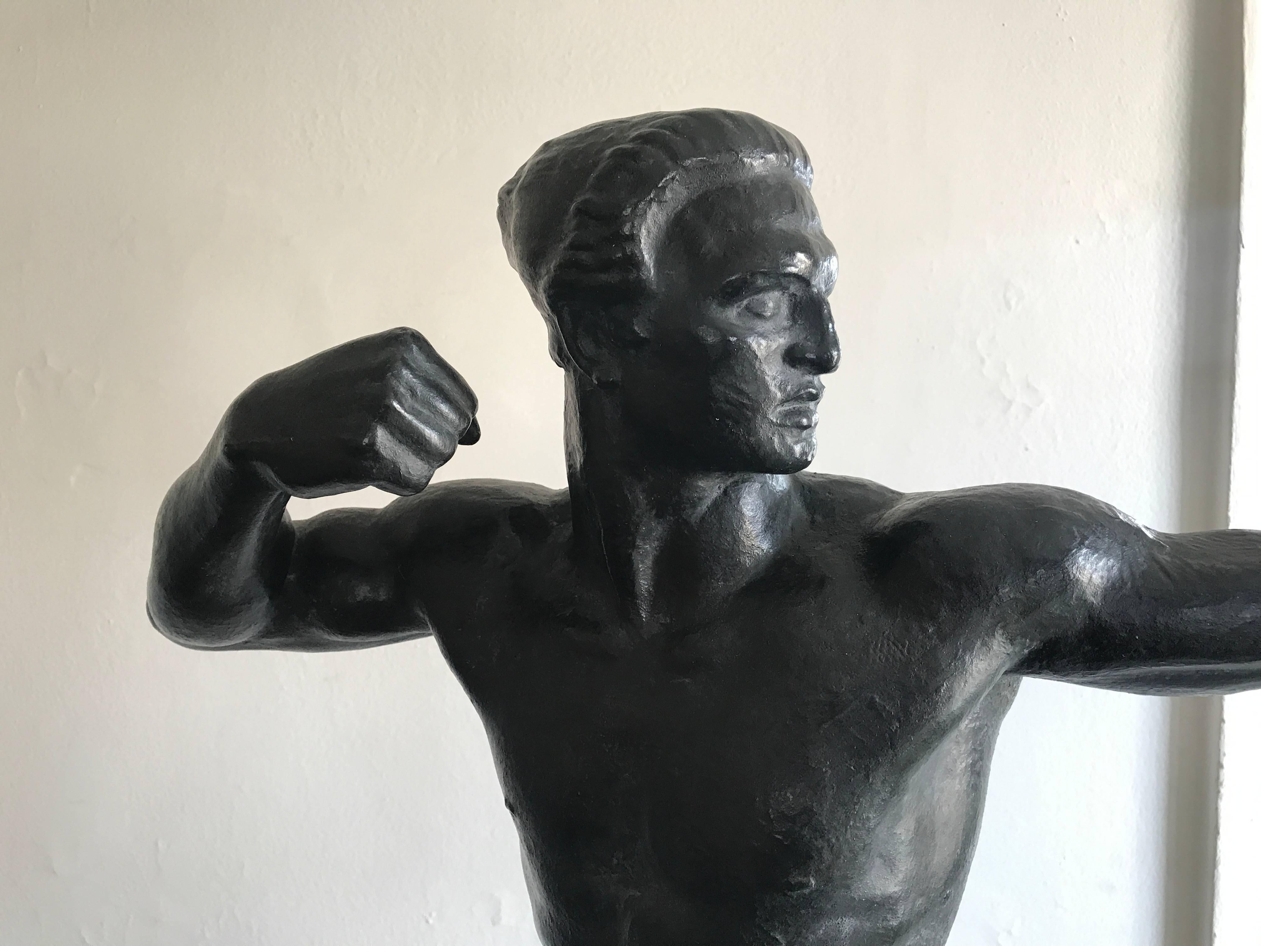 European Hugo Lederer Art Deco Bronze of Archer