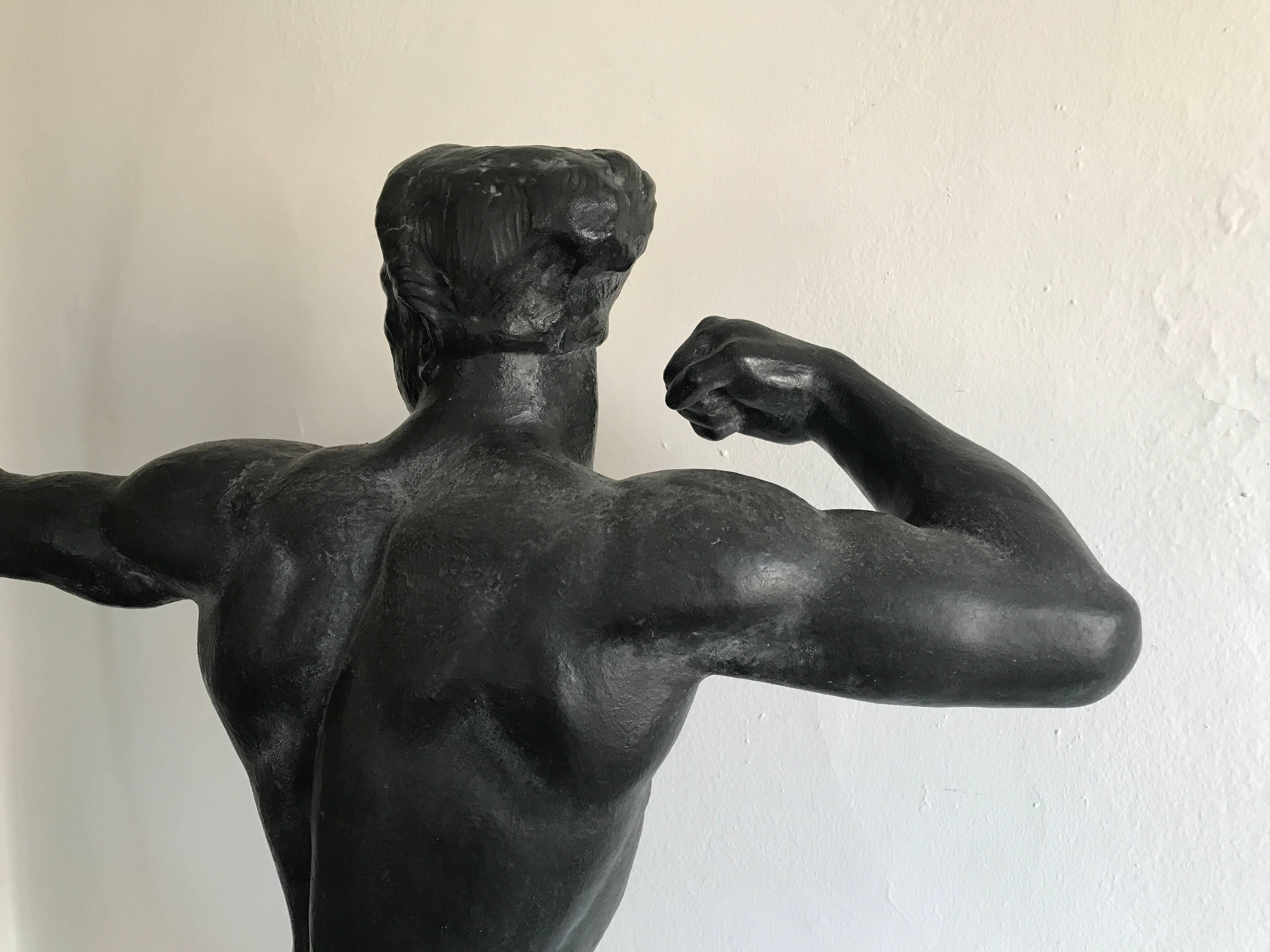 Hugo Lederer Art Deco Bronze of Archer 1