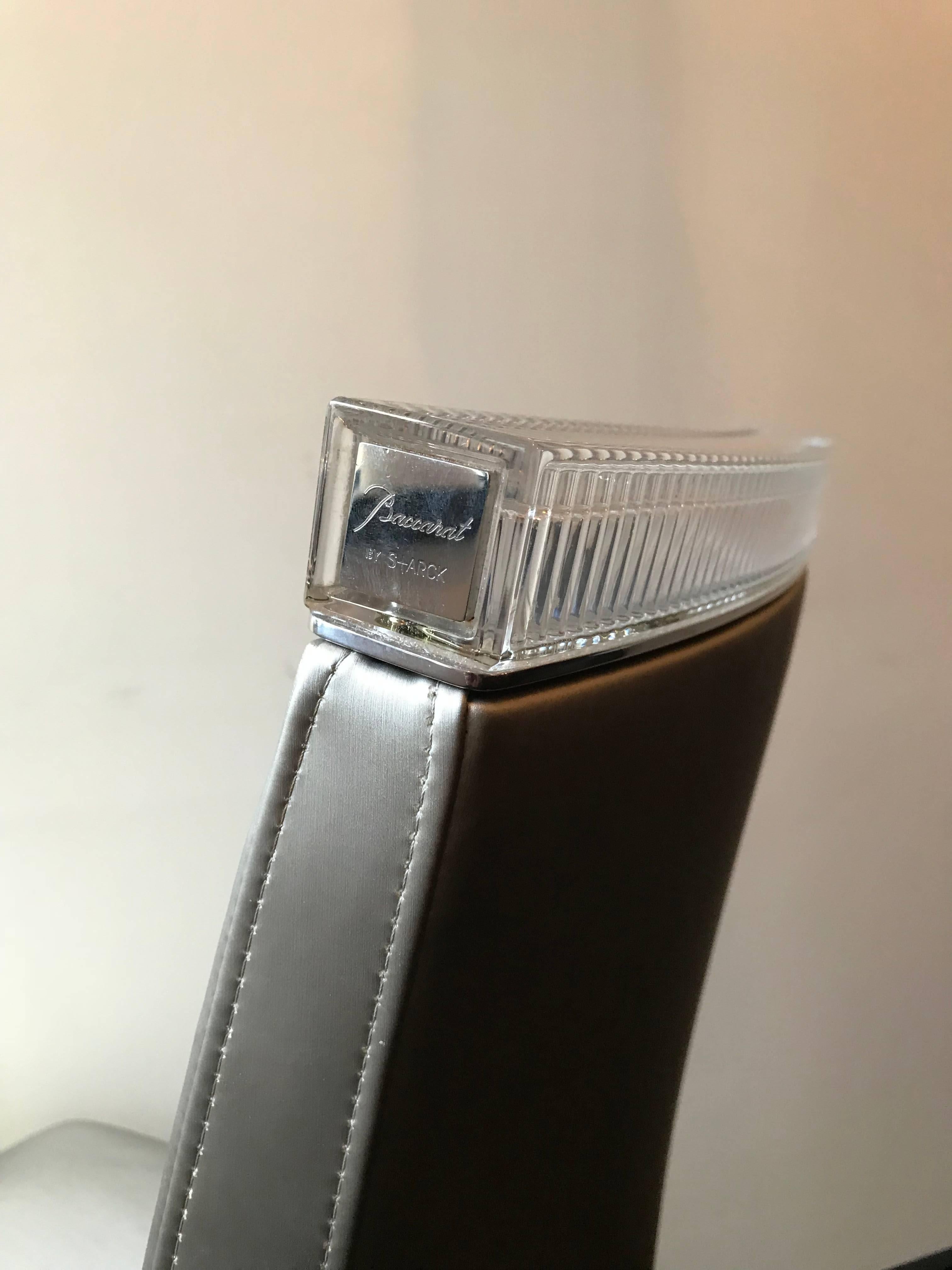 Français Ensemble de quatre chaises à manger de Philippe Starck pour Baccarat